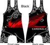 Sublimated cardinal mascot singlet in several colors