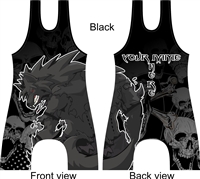 fully sublimated singlet with werewolf in many color options