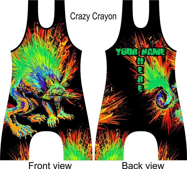 Sublimated singlet for wrestling or lifting