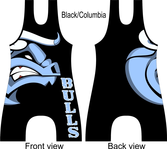 Bull mascot singlet in choice of colors