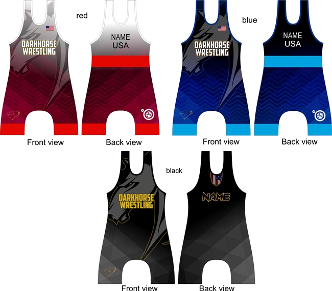 Darkhorse Black, blue and red set