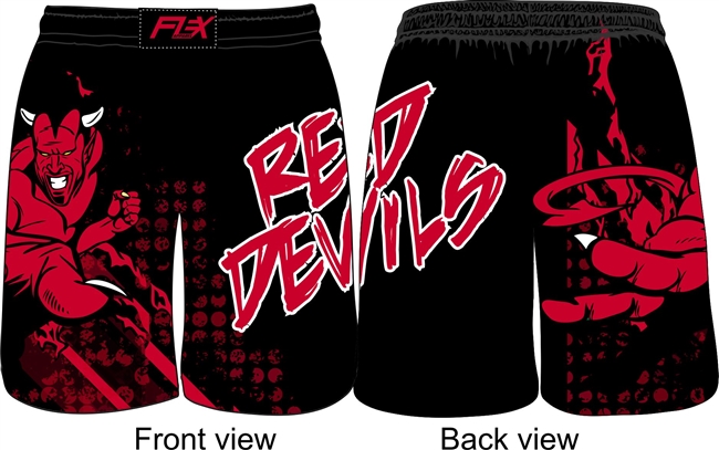 Custom sublimated grappling shorts to coordinate with singlet and apparel for VVS 2019