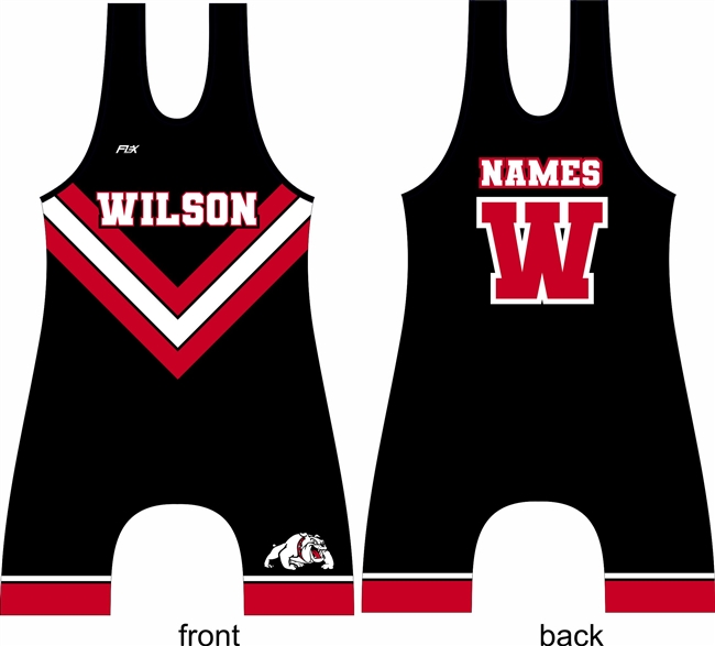 Wilson Black red chevron design