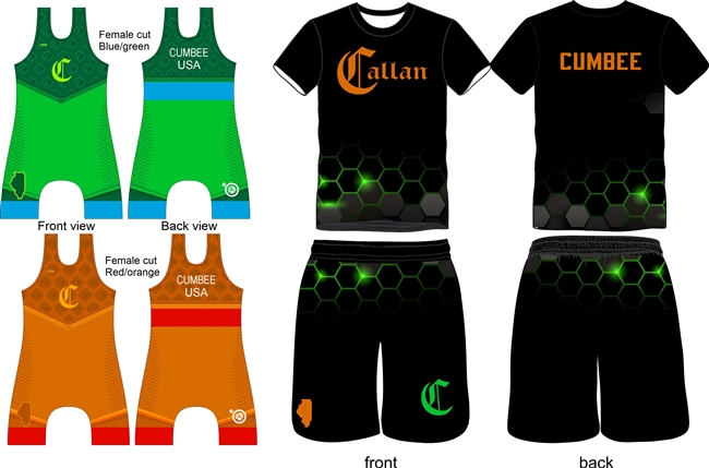 Callan 2026 girls shorts, shirt and singlet set