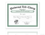 Baptism Certificate