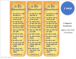 Ten Commandments Bookmarks 3-Pack