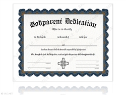 Godparent Dedication Certificate