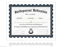 Guideparent Dedication Certificate