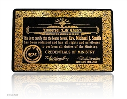 HQ Credentials of Ministry Card
