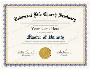 Universal Life Church Master of Divinity Degree