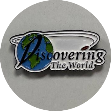 Discovering the World Metal Pin