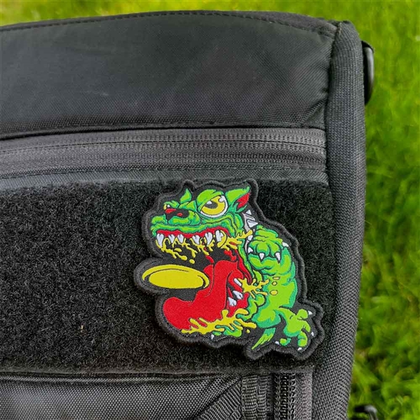Disc Golf Pins Velcro Patch Angry Dog