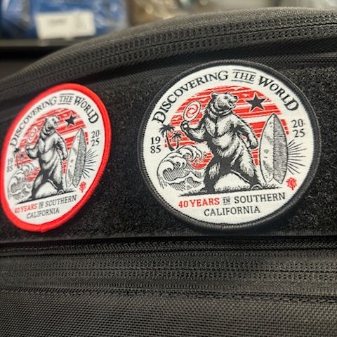 Disc Golf Pins - Discovering the World 40th Anniversary (Velcro Patch)