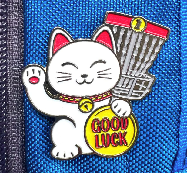 Disc Golf Pins - Lucky Cat