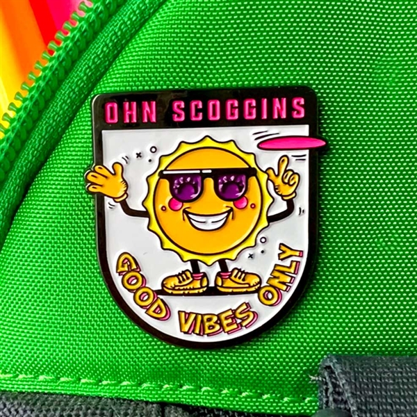 Disc Golf Pins - Ohn Scoggins "Good Vibes Only"