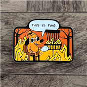 Disc Golf Pins Sticker - This is Fine