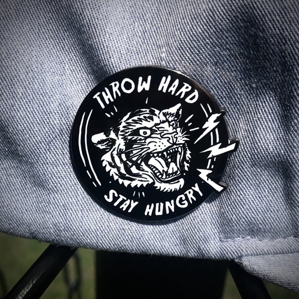 Disc Golf Pins - Throw Hard, Stay Hungry!