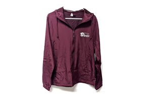 Discovering the World Full Zip Windbreaker (MAROON)