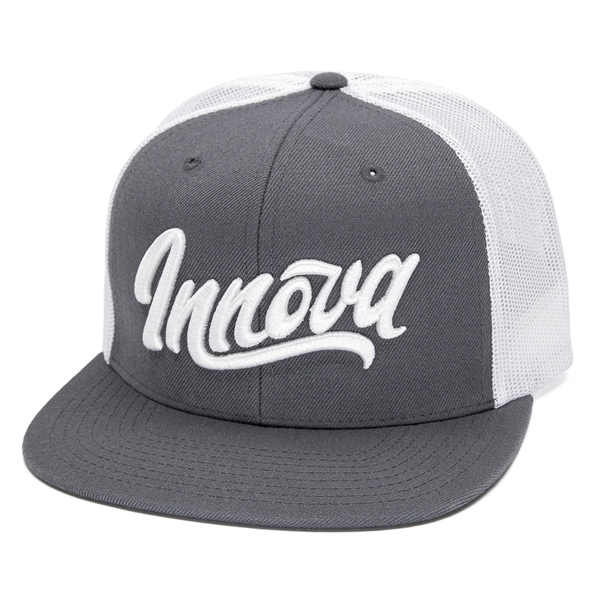 Innova "Flow" Mesh Flatbill Cap (GREY / WHITE)