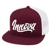 Innova "Flow" Mesh Flatbill Cap (MAROON / WHITE)