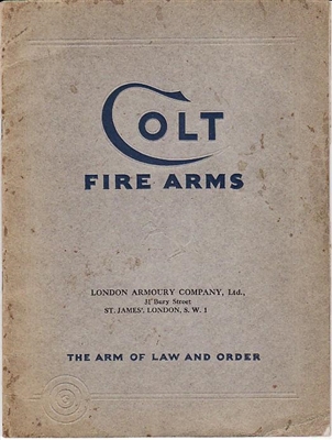 Colt Firearms Sales Catalogue 1929