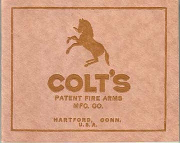 Colt Revolver and Automatic Pistol sales Catalogue 1921