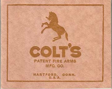 Colt Revolver and Automatic Pistol sales Catalogue 1920