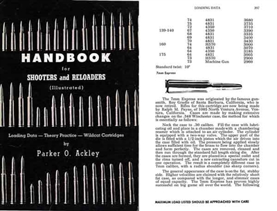 Handbook for Shooters and Reloaders Vol  1  P. O. Ackley