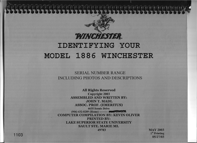 Identifying Your Model 1886 Winchester. Madl.