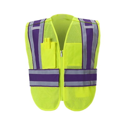 2WI-PWB503PR - Colored Coded Purple Safety Vest