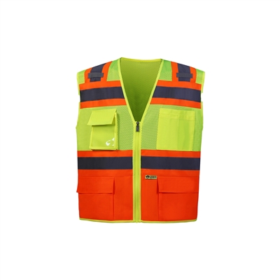 2WI-570ORC-2 - Orange Contrast Two Tone Vest