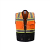 2W International SV344C-2 BK - Orange/Black Premium Surveyor Vest