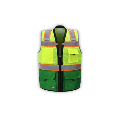 SV544C-2 GR - Green Premium Surveyor Vest