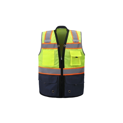 SV544C-2 NV - Navy Blue Premium Surveyor Vest