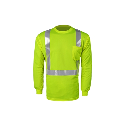 2WI TLB125C-2 - High Viz Long Sleeve Birdseye T-shirt
