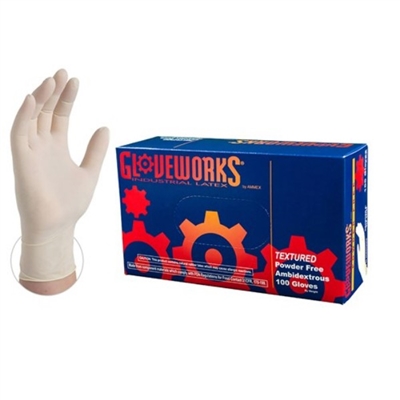 AMMEX TLF Gloveworks Disposable Latex Gloves