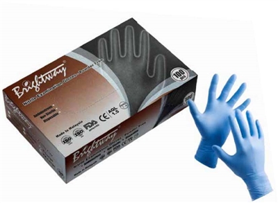 Aura Naturale Brightway NITRILE EXAM GLOVES 4 MIL TAN / NATURAL