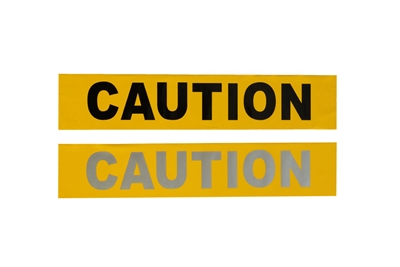 BT-REF-CAUTION Yellow Barricade Tape Black/Silver Reflective Print: CAUTION