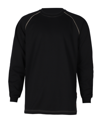Forge Fr Men's Contrast Stitch Light Weight Crew Neck Long Sleeve T-shirt