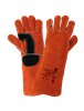 Premium Split Cowhide Reinforced 16-Inch Leather Welding Gloves with Thermal-Knit Cotton Lining - 1200-16