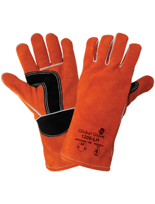 Premium Split Cowhide Reinforced Leather Welders Glove with Thermal-Knit Cotton Lining, Left Hand Only - 1200-LH