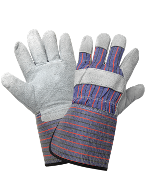 Economy Split Cowhide Palm Gloves with a Cotton Canvas Back and an Extra Heavy Inner Lining - 2300GC