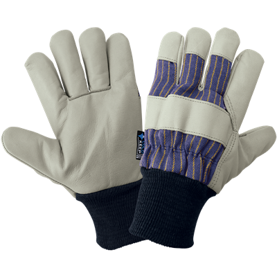 Insulated Standard-Grade Cowhide Leather Palm Gloves with Knit Wrist - 2950KW
