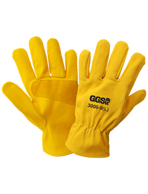 Top-Grade Chrome-Free Cowhide Leather Drivers Gloves with Reinforced Palm Patch - 3000