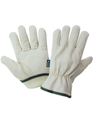 Retail-Tagged Driver Style Cowhide Leather Gloves with Cold KeepÂ® Insulation - 3200CTH