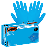 Panther-GuardÂ® Medical-Grade, Powder-Free, Blue Nitrile/Vinyl Blended, 5-Mil, Smooth Finish, 9.5-Inch Disposable Examination Gloves - 405PF