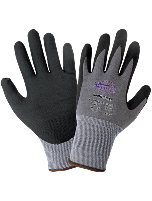 Tsunami GripÂ® FDA Compliant New Foam Technology Nitrile Coated Retail Ready Gloves with Cut, Abrasion, and Puncture Resistance - 500NFT-T