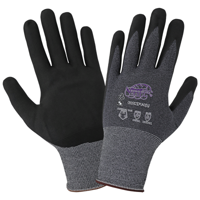Tsunami GripÂ® Lightweight, Seamless, New Foam Technology Palm Coated, rPET Recycled Gloves with Cut, Abrasion, and Puncture Resistance - 600NFT
