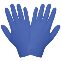 Nitrile, Powder-Free, Industrial-Grade, Lightweight, Royal Blue, 2.5-Mil, Textured Fingertips, 9.5-Inch Disposable Gloves - 725PF