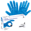 Keto-Handler Plus Thermoplastic Elastomer (TPE), Powder-Free, Industrial-Grade, Blue, 2-Mil, Lightweight, Smooth Finish, 10-Inch Disposable Gloves - 8605PF